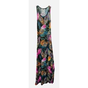 American Twist Women Small Multi Color Sleeveless Pullover Stretch Maxi Dress